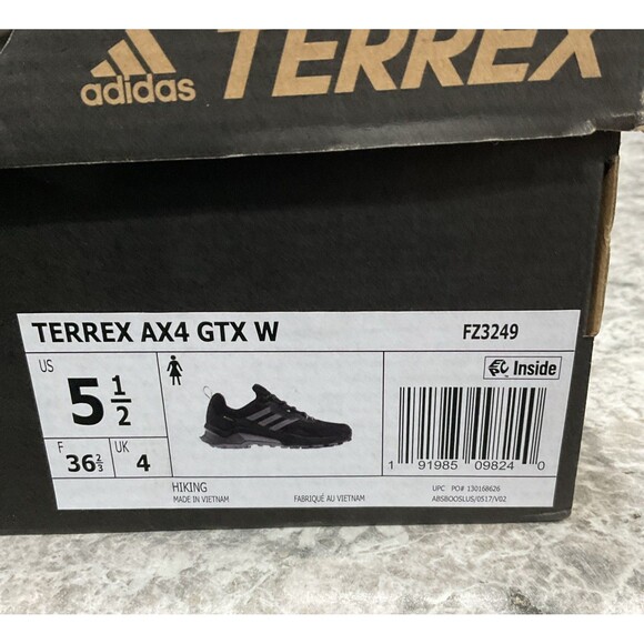 Sz 5.5 adidas Women's Terrex AX4 Gortex Hiking Shoes, Black US5.5 - Picture 10 of 12
